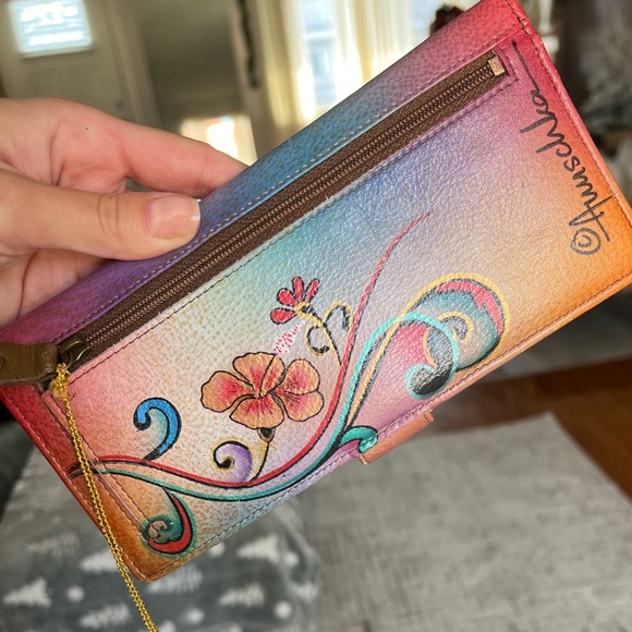 Anuschka purse pink and wallet - Picture 11 of 12